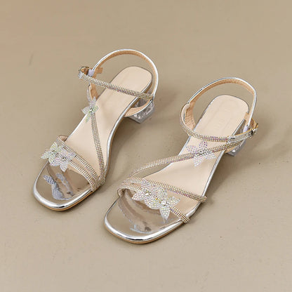 Celina Cristal – Sandálias de Salto Bloco