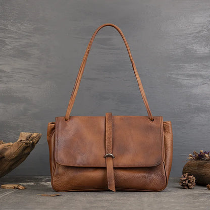 Mala Messenger Sofia Vintage – Em Couro Genuíno Premium