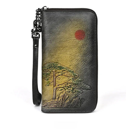 Portefeuille Aurora Vintage – Fabriqué en cuir véritable fait main 