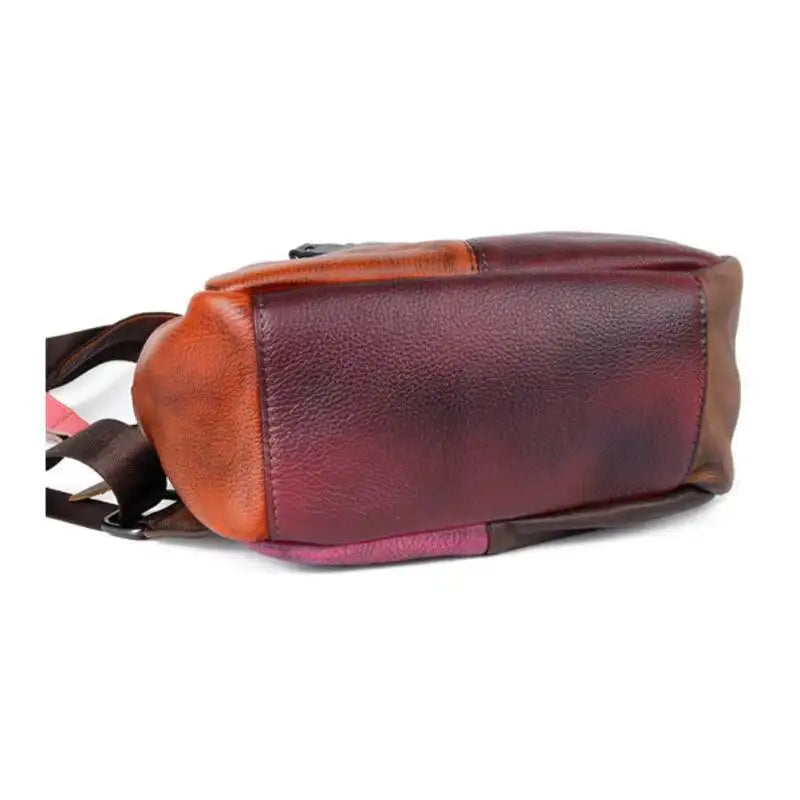 Diana Vintage Patchwork Backpack – In Premium Genuine Leather