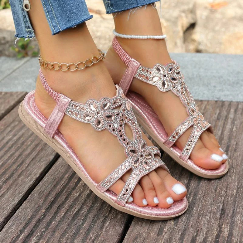 Crystal Breeze - Sandálias Elegantes com Cristais