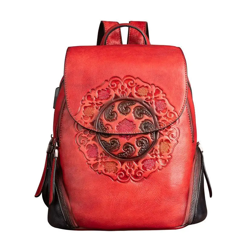 Mochila Hanami Vintage – Em Couro Genuíno Artesanal