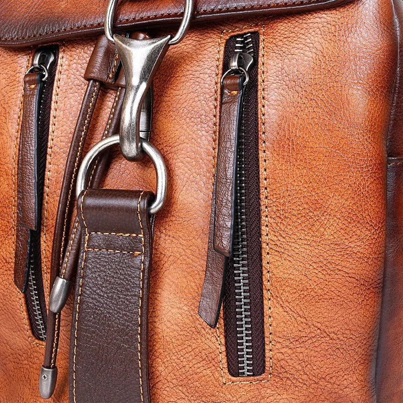 Mochila Nordica Vintage – Em Couro Genuíno