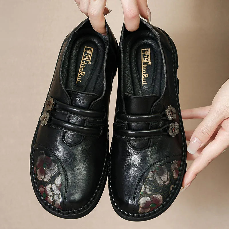 GKTINOO Mocassim Feminino Couro Genuíno Confortável Casual