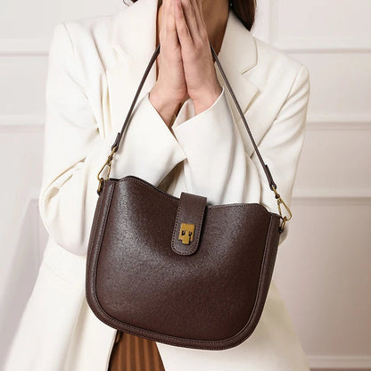Bolsa Ombro Em Couro Genuíno Macio Luxo Premium