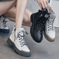 GKTINOO Botas Femininas Couro Genuíno Solado Grosso Estilo